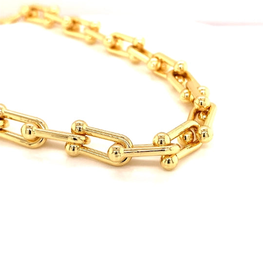 Chunky U-Link Gold Filled Chain Necklace