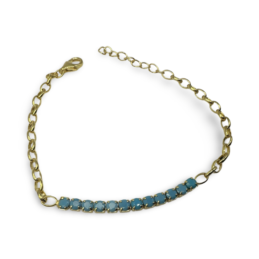 Turquoise Bridge Gold Bracelet