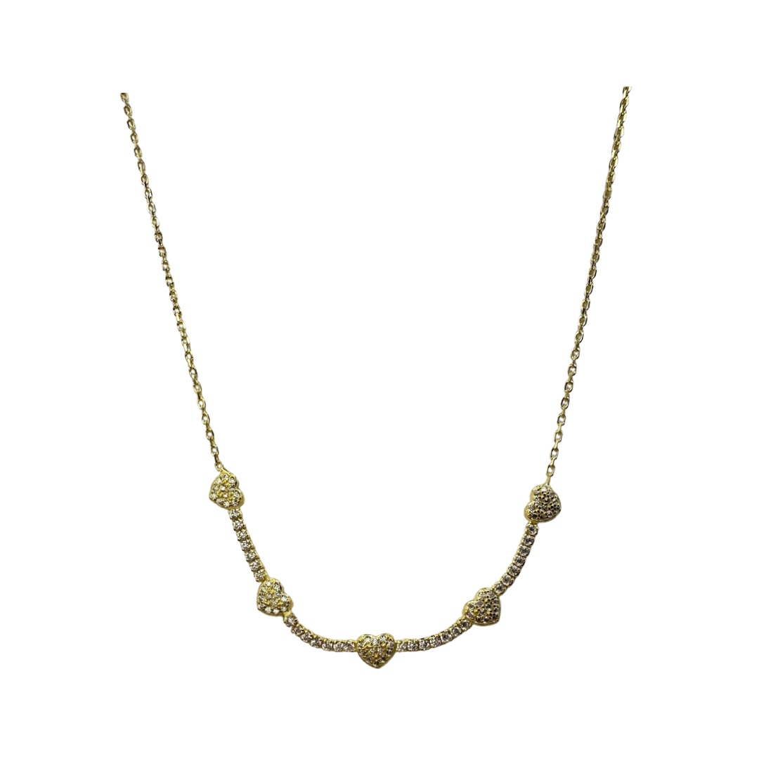 Hearts Pave Necklace