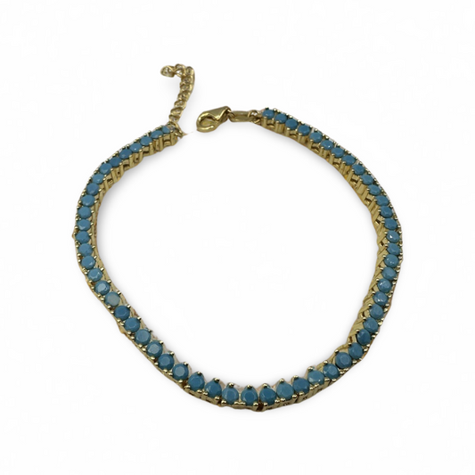 Turquoise Gem Tennis Bracelet