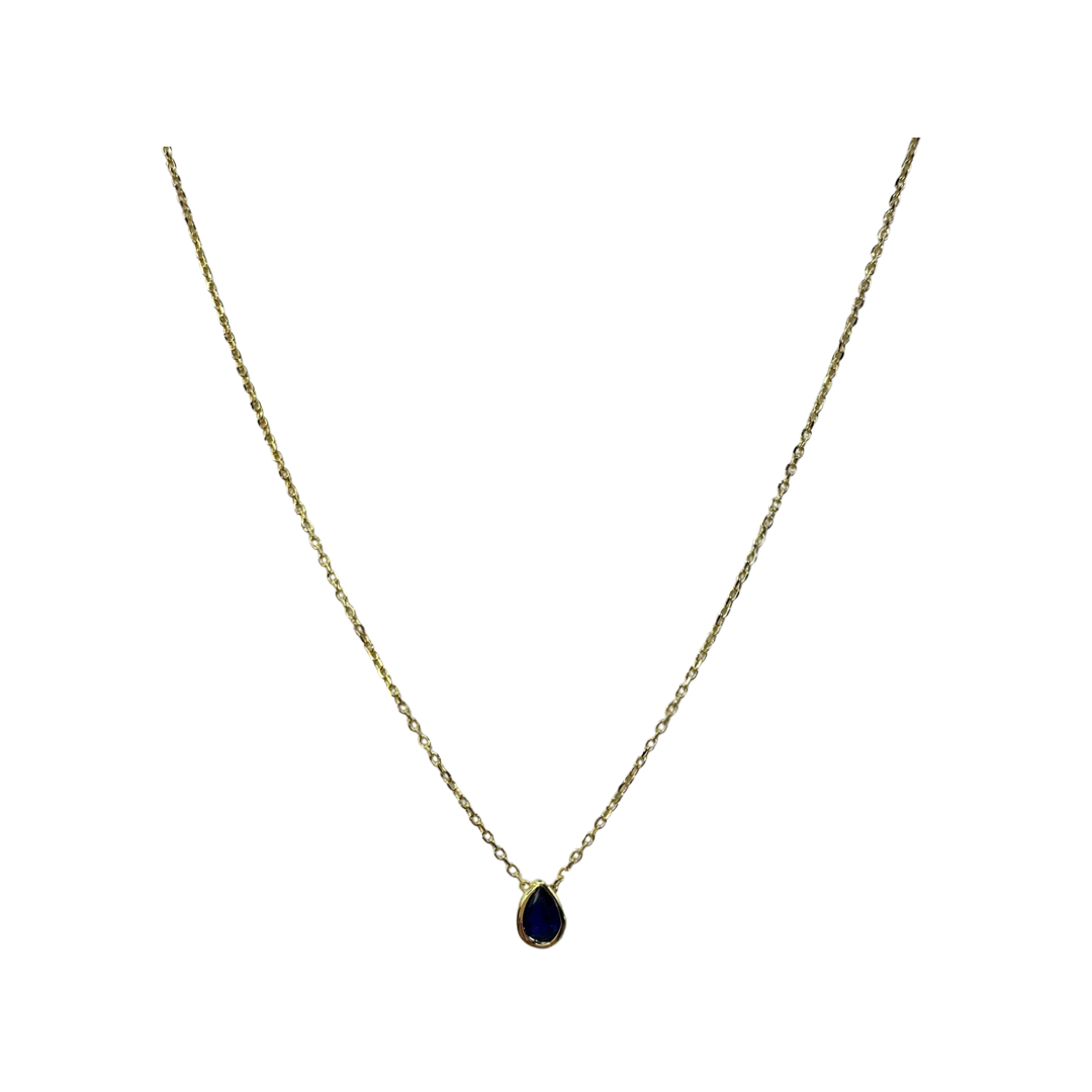 Tear Drop Gem Necklace