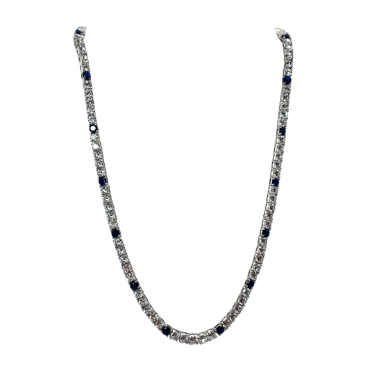 Multi Zaphire Tennis Necklace