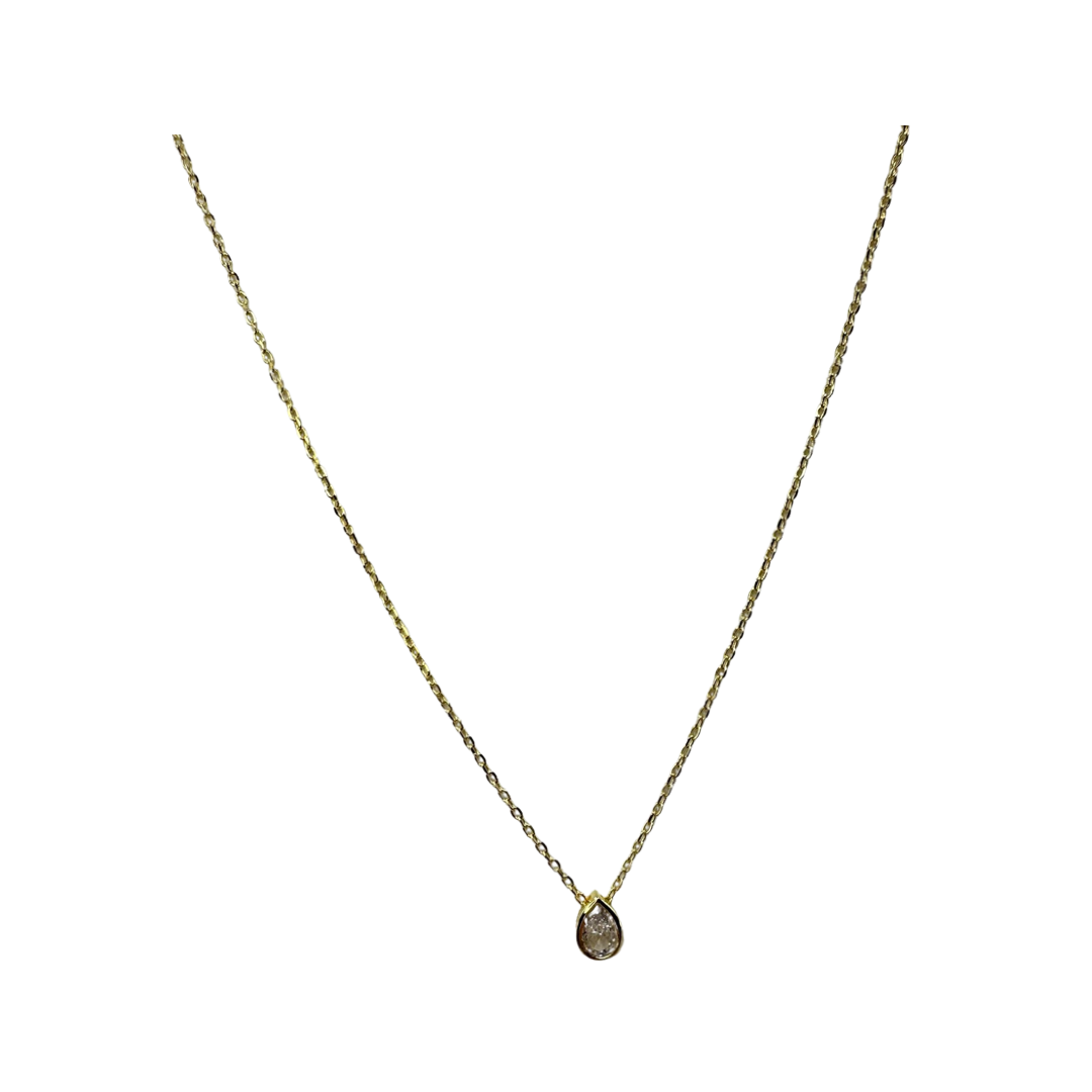 Tear Drop Gem Necklace