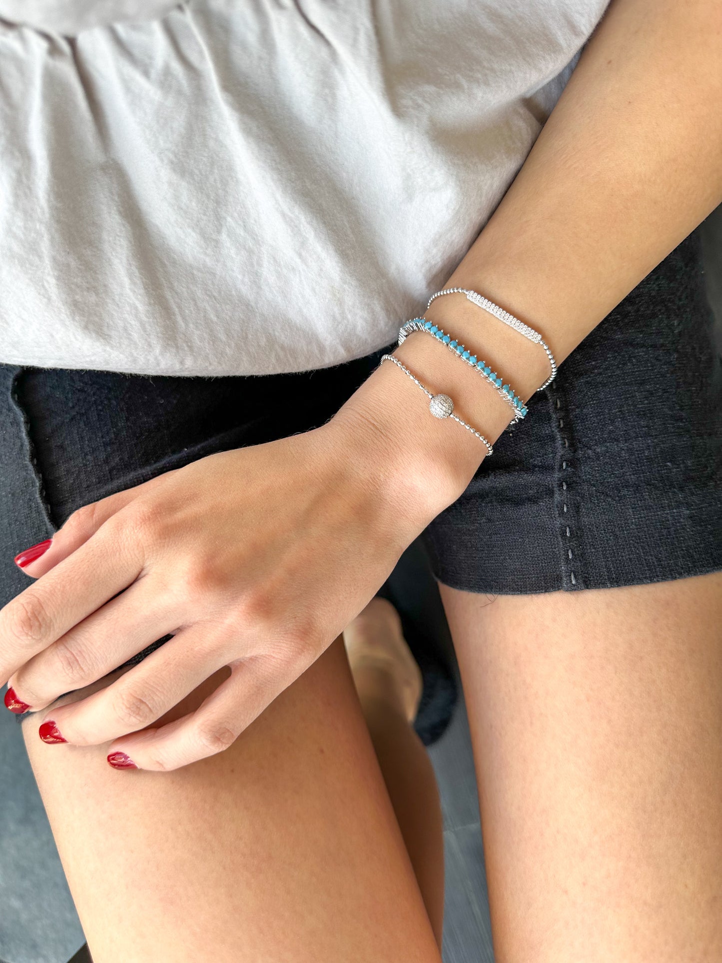 Turquoise Gem Tennis Bracelet