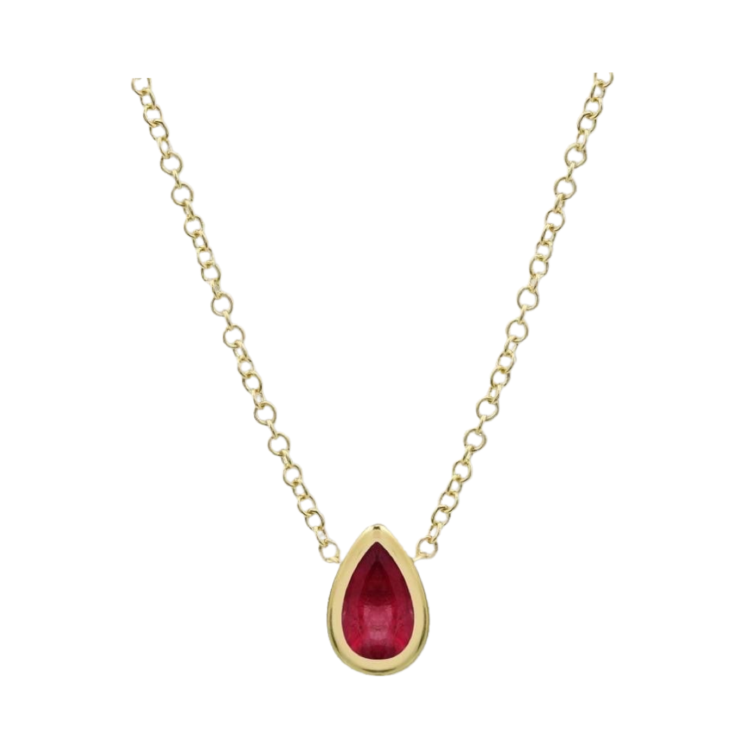 Tear Drop Gem Necklace