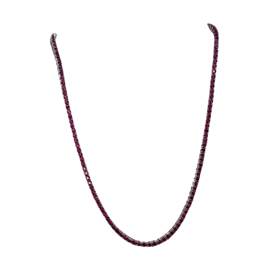 Ruby Tennis Necklace