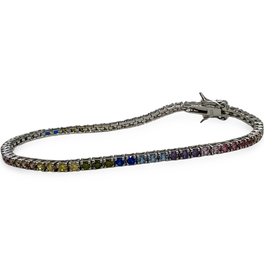 Rainbow Tennis Bracelet