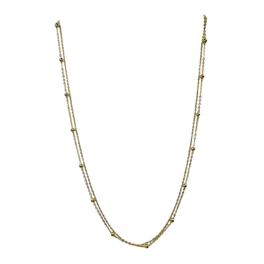 Double Strand Gold Necklace