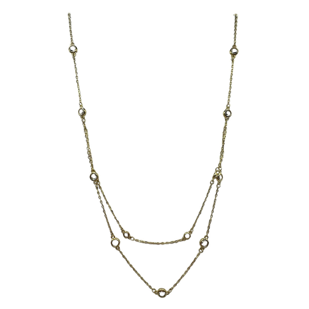 Double Strand Gem Necklace
